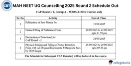 MAH NEET UG Counselling 2025 Round 2